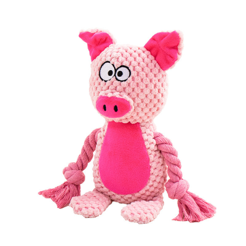 Pet Plush Sound Cotton Rope Tug Toys