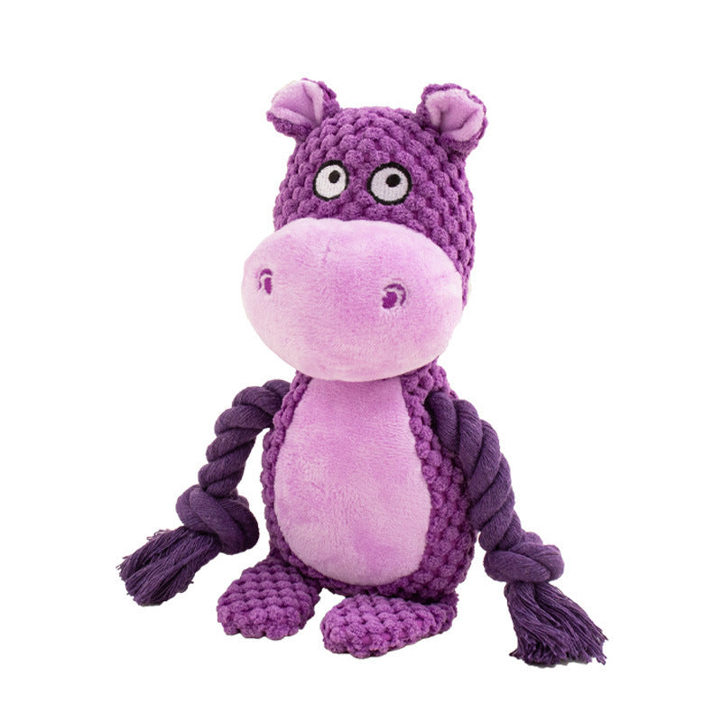 Pet Plush Sound Cotton Rope Tug Toys